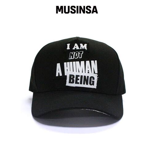 I AM NOT A HUMAN BEING 传奇外套拼接帽 - 黑色韩国官网直邮进口