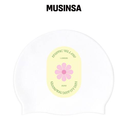 LASERIN growing花卉泳帽 白色 MUSINSA韩国官网直邮进口