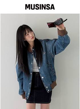 PLAC WOMEN INDIGO 牛仔 varsity 中蓝 MUSINSA韩国官网直邮进口