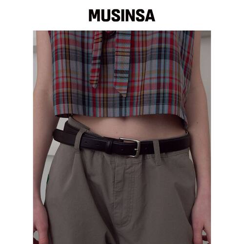NOCONTENT 390. 彩色腰带 _ 黑色 MUSINSA韩国官网直邮进口