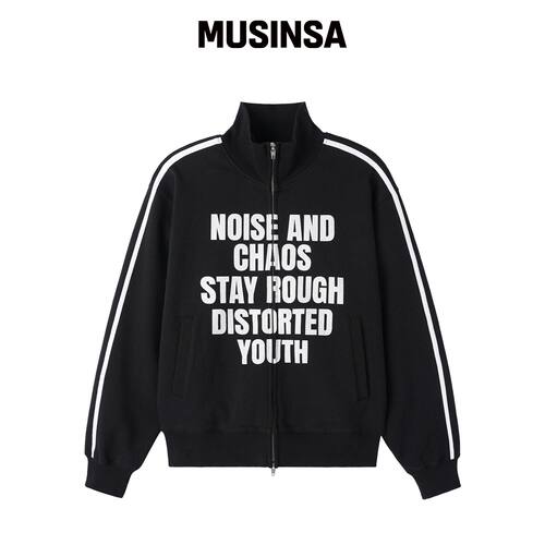 OY 明星同款NOISE CHAOS 运动夹克 黑色MUSINSA韩国直邮官方正品