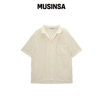 ROLLINGSTUDIOS 钩针开领衬衫 象牙色 MUSINSA韩国官网直邮进口