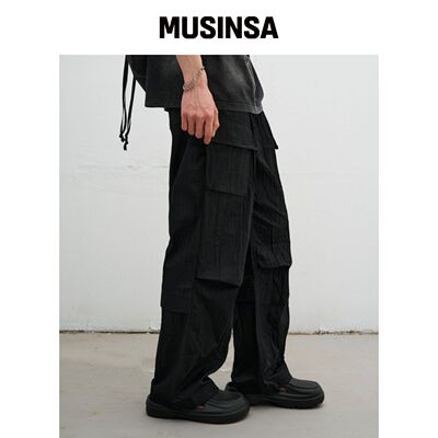 MINAV 宽松工装裤 [黑色]韩国官网直邮进口