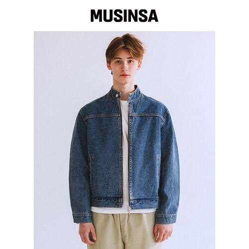 QT8 GARMENTS RG牛仔摩托夹克（蓝色） MUSINSA韩国官网直邮进口