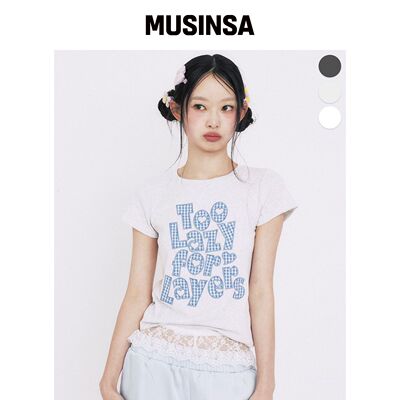 YOUHEE [3COLORS] 刺绣字母T恤 MUSINSA韩国直邮官方正品