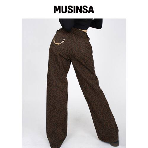COOLSIS CS LEOPARD WIDE JEANS-025韩国官网直邮进口MUSINSA