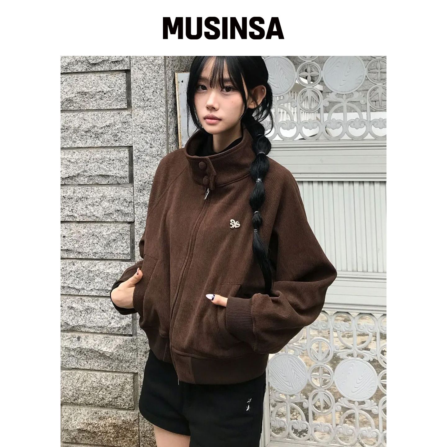 CHICKS 棕色上衣休闲潮流时尚百搭外套MUSINSA韩国官网直邮进口