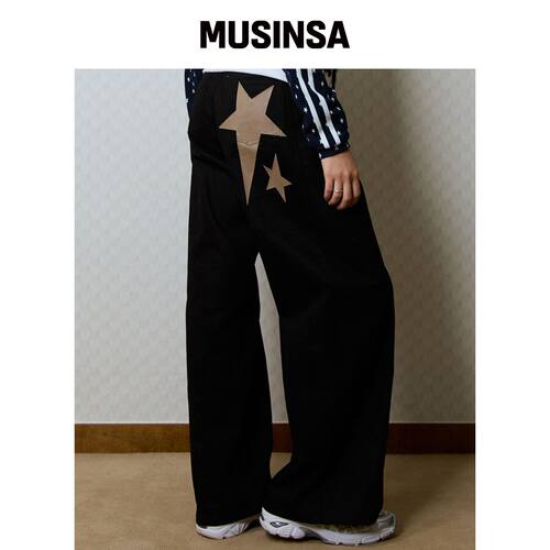 LUVISTRUE GT STAR PANTS（黑色） MUSINSA韩国官网直邮进口