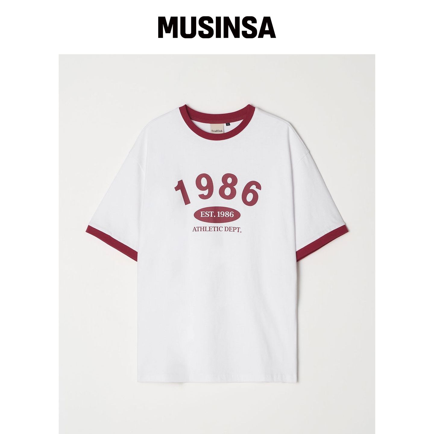 TRADCLUB 1986 RINGER TEE RED MUSINSA韩国官网直邮进口图片