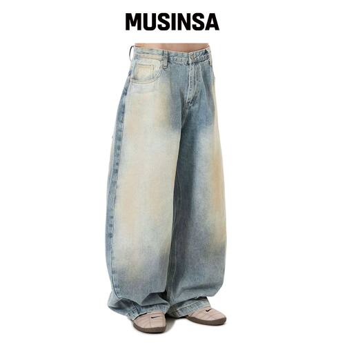 OY MUD 宽松版型裤子 - 蓝色 MUSINSA韩国直邮官方正官网直邮进口