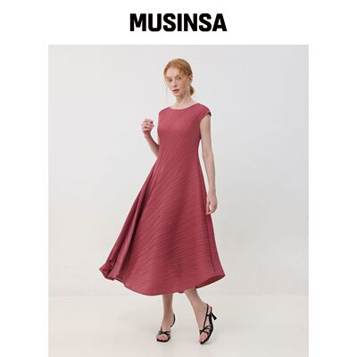 PLEATSMOOD ROSIE 喇叭抓绒连衣裙 MUSINSA韩国官网直邮进口