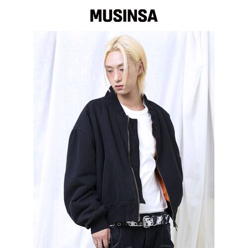 GLACK GJ068 复古 MA-1 飞行夹克 (黑色) MUSINS韩国官网直邮进口