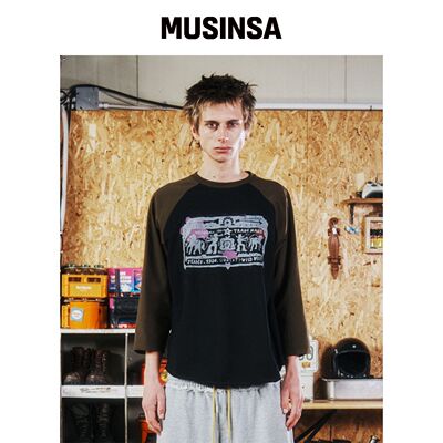 THEVINYLHOUSE COWBOY PICTOGRAM 拉格兰长袖T恤韩国官网直邮进口