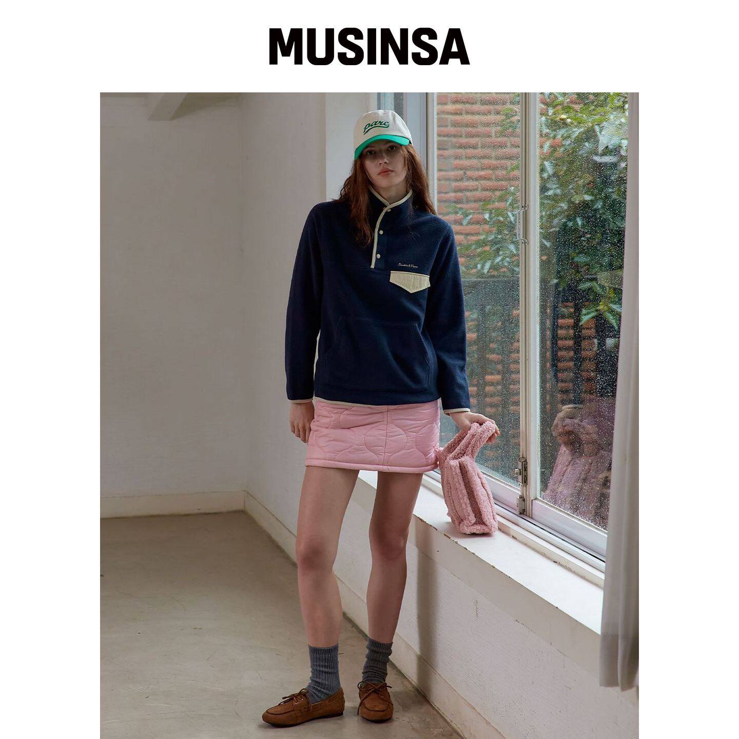 STUDIO&PARC 洋葱绗缝羽绒裙_粉色 MUSINSA韩国官网直邮进口