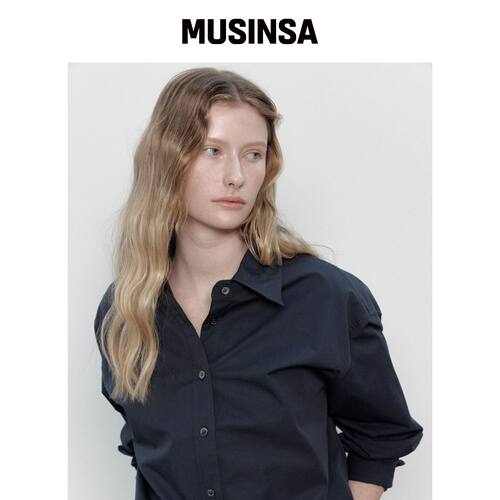THEMARGOT SEMI OVERSIZED CLASSIC SHIRTS (NAV韩国官网直邮进口