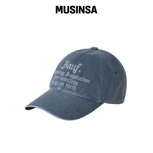 BAUF B 复古水洗棒球帽 [水洗海军蓝] MUSINSA韩国直邮官方正品