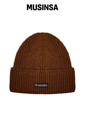BLACK PURPLE Breeze Beanie - 棕色 MUSINSA韩国官网直邮进口