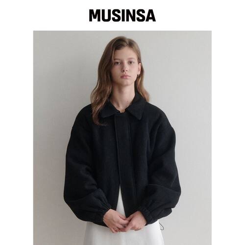LENAV Les Cashmere Padding Jacket (VLACK)韩国官网直邮进口