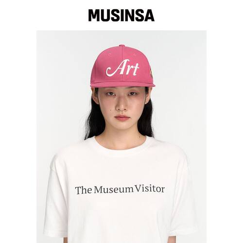 THEMUSEUMVISITOR ART ICON 刺绣棒球帽（粉色）韩国官网直邮进口