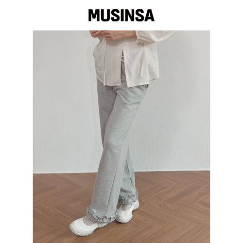 LETTERA 荷叶边运动裤_两色可选 MUSINSA韩国官网直邮进口