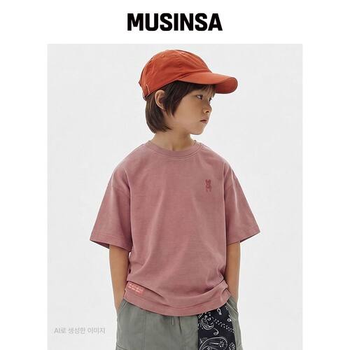 LIFEWORK KIDS 儿童) 复古硅胶拉多短袖T恤 MUSI韩国官网直邮进口