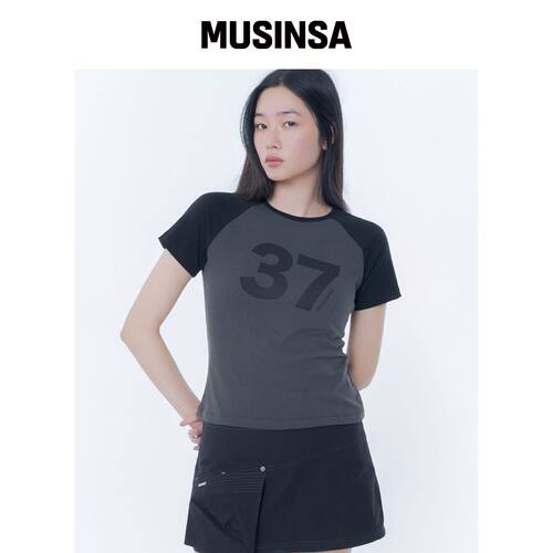 MISEKI SEOUL MISAKI 37 拉格兰短袖 CHARCOAL M韩国官网直邮进口