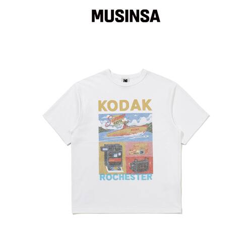 KODAK [阿兰贝里利斯] 赛科达克热夏棉质短袖T恤韩国官网直邮进口