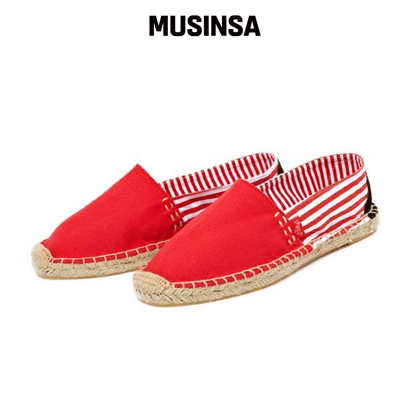 DRILLEYS ESPADRILLE 吊带鞋 初级红双色 MUSINS韩国官网直邮进口 - 实物图