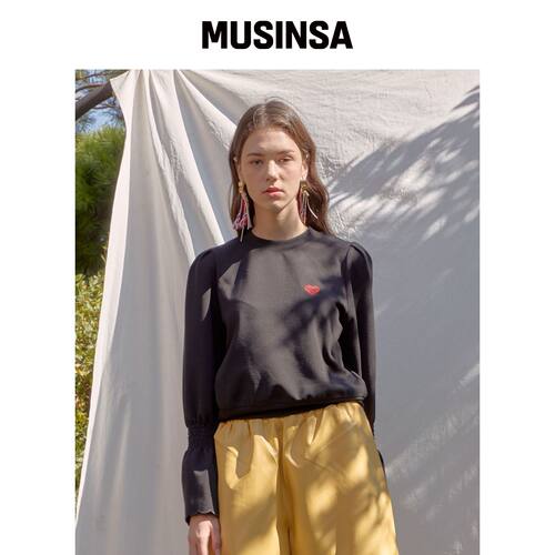 JULIY&CALLA 20FW JULIE爱运动衬衫 黑色韩国官网直邮进口