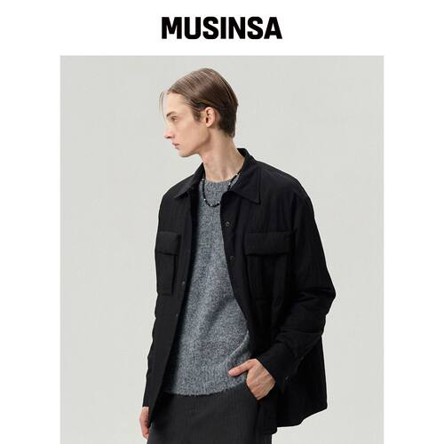 RERHEE MEN UNISEX PADDED SHIRT JACKET韩国官网直邮进口MUSINSA