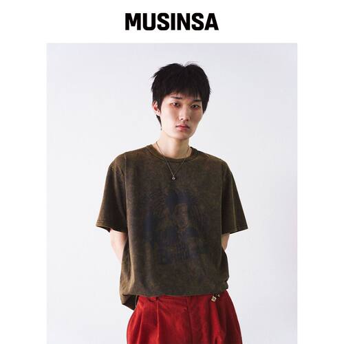 CONECTX 图案水洗棉质T恤 MUSINSA韩国官网直邮进口