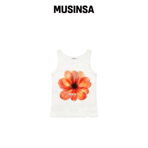 COSO (w) 花卉无袖衬衫 (WHITE)韩国官网直邮进口MUSINSA