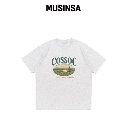 COSO COSO好生活短袖T恤 (浅灰色) MUSINSA韩国官网直邮进口