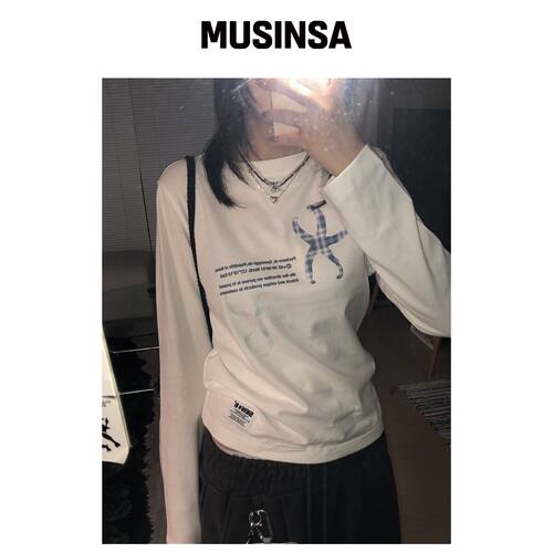 SEW-B 半截CH长袖T恤韩国官网直邮进口MUSINSA