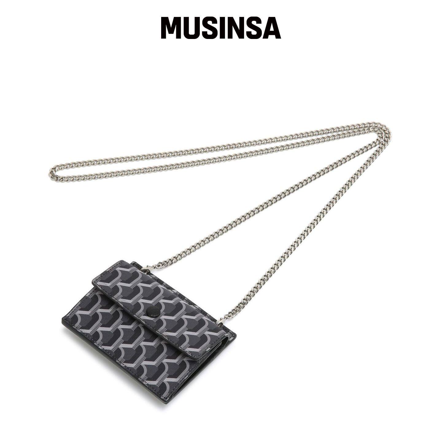 ROSA.K 单色链条斜挎卡支架钱包_SK MUSINSA韩国官网直邮进口
