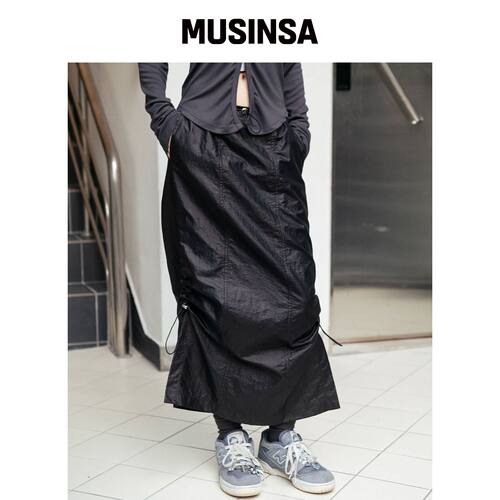 HIGH SCHOOL DISCO 黑色开衩长裙 MUSINSA韩国直邮官方正品