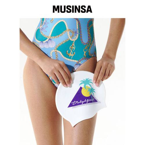 DELIGHTPOOL Sunfade Heat 游泳帽 - 白色 MUSIN韩国官网直邮进口