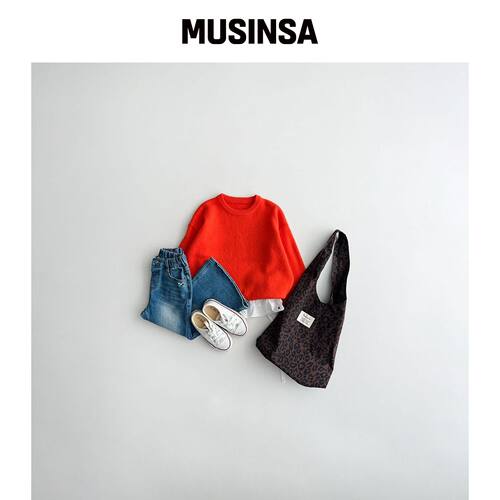 ROANJANE PINKY POP套头衫+喇叭牛仔裤套装 MUSI韩国官网直邮进口