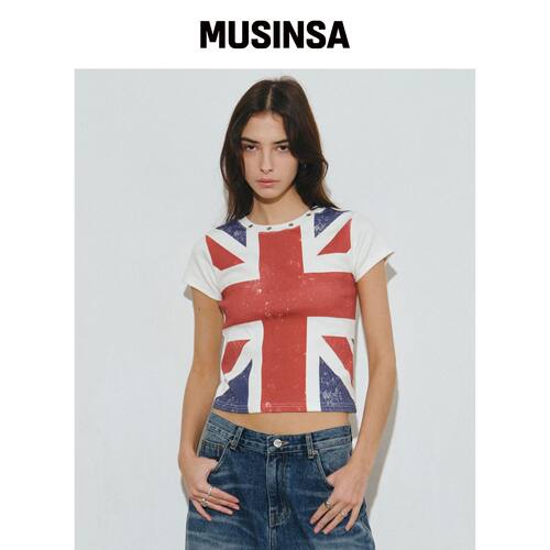MIDNIGHT MOVE 英伦T恤（白色） MUSINSA韩国官网直邮进口