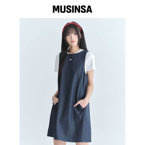 CGP 无袖牛仔连衣裙-靛蓝 MUSINSA韩国直邮官方正品