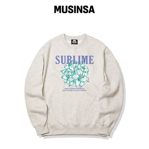 TRIPSHION SUBLIME FLOWER LOGO 圆领 - 象牙色韩国官网直邮进口