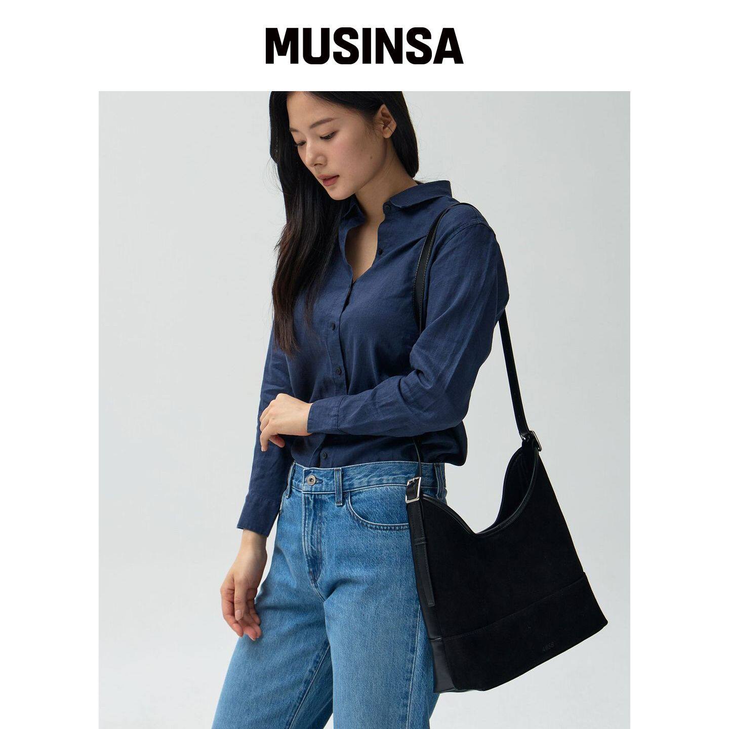 MONSAC LEA 可逆肩背包 黑色 AP71-2668-BS MUSI韩国官网直邮进口