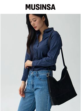 MONSAC LEA 可逆肩背包 黑色 AP71-2668-BS MUSI韩国官网直邮进口