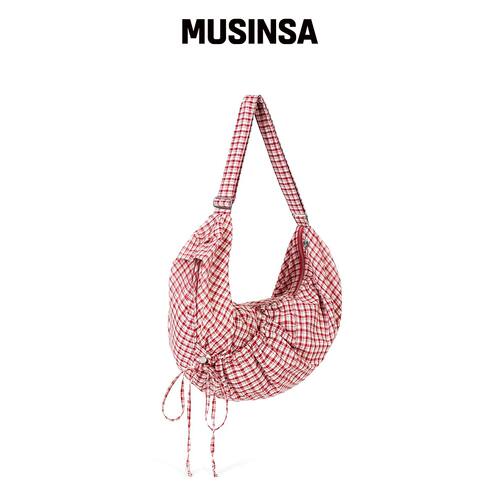 FENNEC LASSIE BAG - CHECK RED韩国官网直邮进口MUSINSA