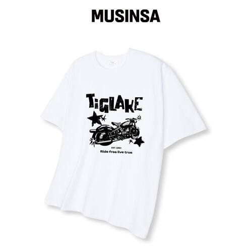 TI.GLAKE 1990 LITHE 背带裤短袖T恤 WHITE MUSI韩国官网直邮进口