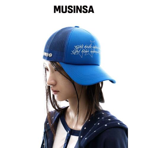 OJOS 女孩老板卡车帽 / 蓝色 MUSINSA韩国官网直邮进口