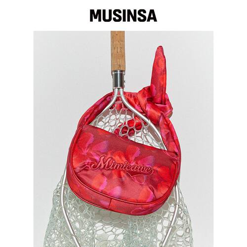 MIMICAWE MM KNOT HOBO BAG/WILD POPPY RED韩国官网直邮进口