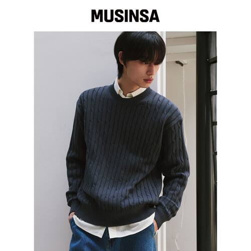 KNITTED [NIITED X FASHION PLANET] Cable Roun韩国官网直邮进口