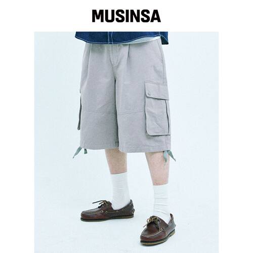 COMONINOZ BERMUDA CARGO PANTS [GRAY]韩国官网直邮进口MUSINSA