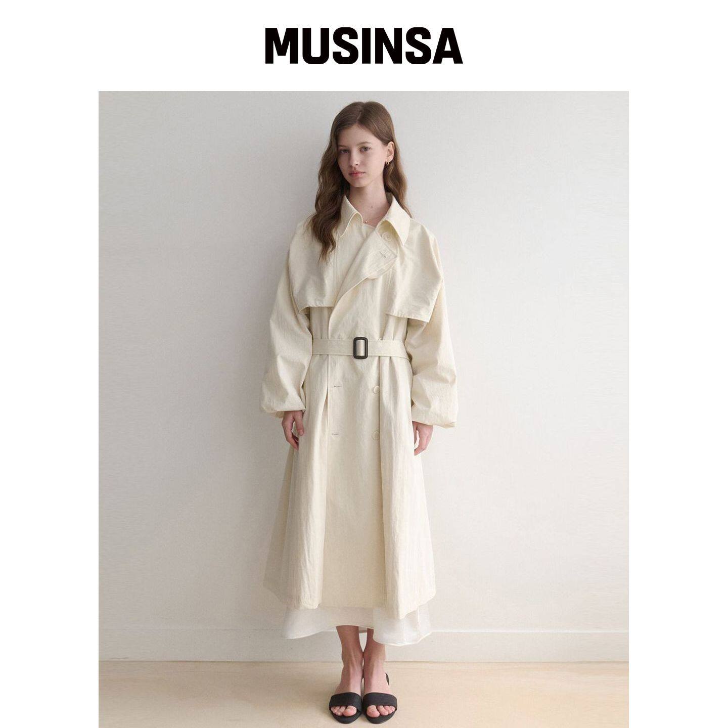 LENAV esy 蝙蝠袖风衣斗篷外套 (ivory) MUSINSA韩国官网直邮进口